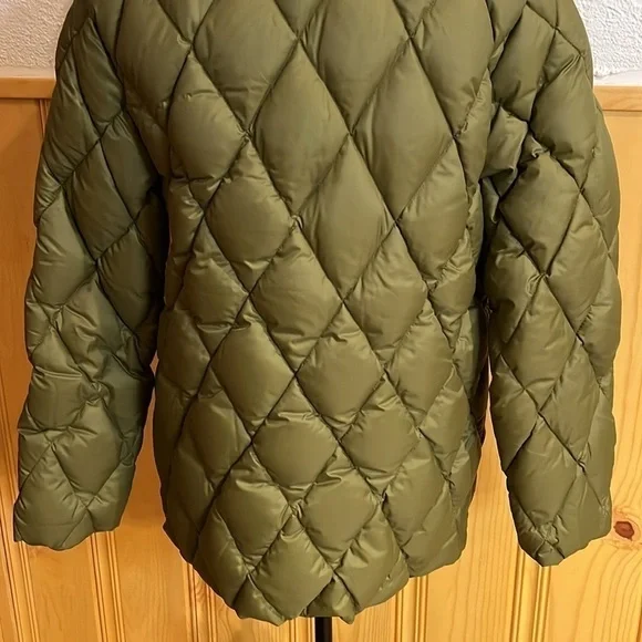 Moncler Olive Green Quilted Down Jacket Sz-0 - Picture 6 of 15